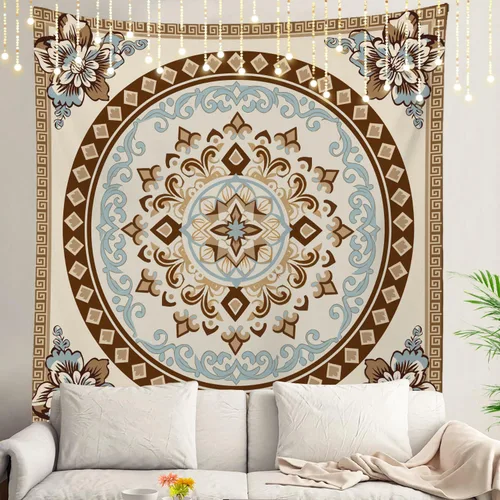 Vista 58 de Shrahala Circles Tapestry, Abstract Art With Various Circles Wall Hanging Hd Print Polyester Backdrop For Dorm Room Bedroom 30 X 40 In