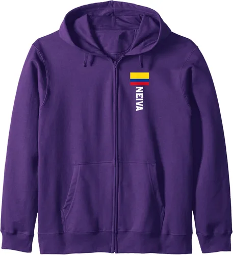 Vista 7 de Neiva Colombia - Sudadera con capucha para hombres colombianos, mujeres, niños Negro