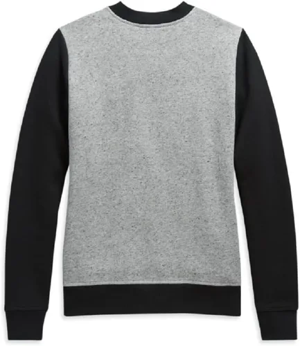 Vista 2 de HARLEY-DAVIDSON Sudadera Script Font Colorblock para mujer, color gris - 99119-20VW