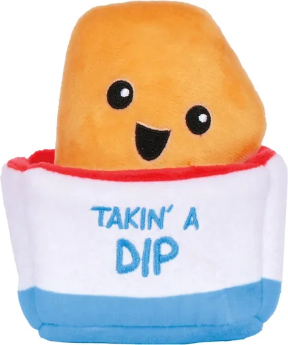 Vista 4 de iscream Juega con tu comida Kawaii Chicken Nuggets bordado acento 8 piezas 10" x 7" juego de almohada