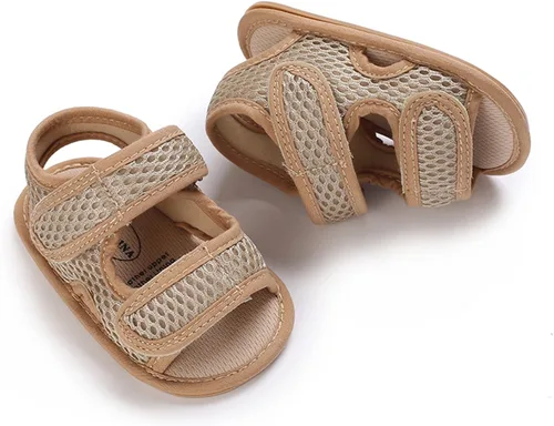 Vista 3 de RVROVIC Sandalias para bebés niños y niñas, zapatos de verano de primera calidad para exteriores, ligeras, suaves, antideslizantes, suela para niños