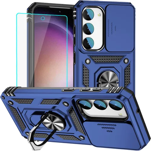 Vista 13 de HNHYGETE Funda para Samsung S23 con protector de pantalla HD: [grado militar de 20 pies probada en caídas] Funda protectora a prueba de golpes