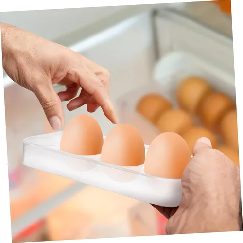 Vista 6 de Zerodeko 8 estantes de almacenamiento de huevos, bandejas de almacenamiento de huevos, puerta lateral del refrigerador, organizador de huevos