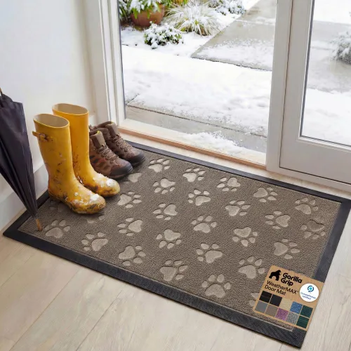 Vista 31 de Gorilla Grip - Tapete WeatherMax todo terreno 100% impermeable, caucho natural, resistente a manchas y decoloración, interior y exterior, fácil