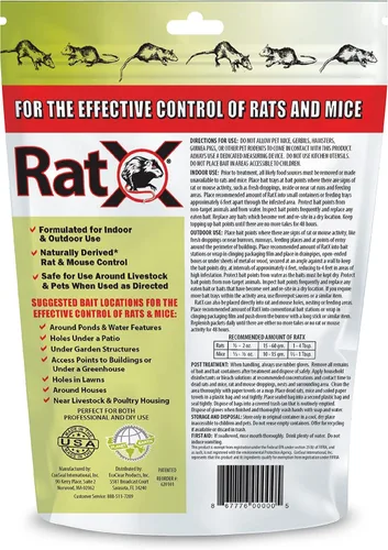 Vista 2 de EcoClear Products 620100-6D RatX Totalmente Natural para Ratas y Ratones de Todas las Especies, Bolsa de 8 oz
