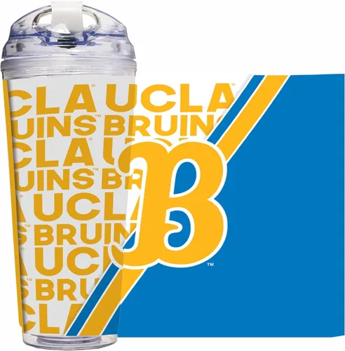 Vista 80 de Rico Industries Taza acrílica NCAA estándar de 24 onzas con tapa con bisagra, taza de doble pared oficialmente licenciada con pajita