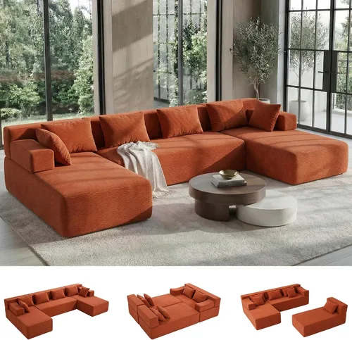 Vista 26 de MONVANE Sofá cama convertible de 55.5 pulgadas, sofá cama 2 en 1 sin hueso con bolsillo de almacenamiento, cómodo sofá de asiento profundo