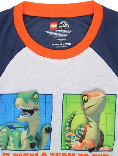 Vista 4 de Lego Jurassic World - Juego de pijamas de manga larga para niños (2 piezas)