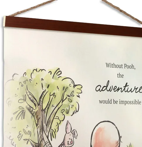 Vista 4 de Open Road Brands Disney Winnie the Pooh Adventure - Cartel colgante de lona - Fun Pooh and Friends Decoración de pared para el hogar