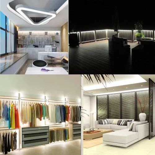 Vista 4 de Tira de luz LED de 12 V, SMD 5630 flexible, impermeable, cinta de luz de 16.4 pies para el hogar, cocina y más, color blanco 6000K