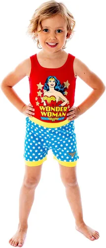 Vista 5 de DC Comics - Conjunto de pijama de mujer maravilla de 2 piezas para niñas