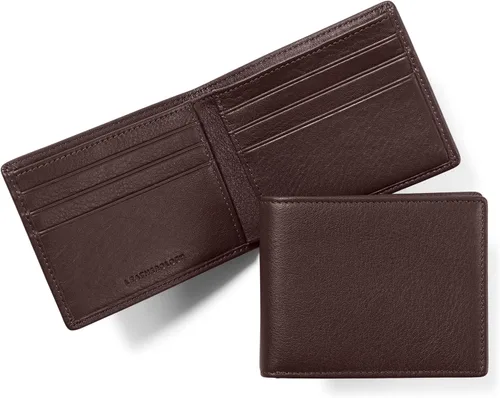 Vista 17 de Leatherology Cartera Bifold Delgada para Hombres – Cartera Delgada de Bolsillo Frontal con 6 Ranuras para Tarjetas, Compartimento para Billetes y 2