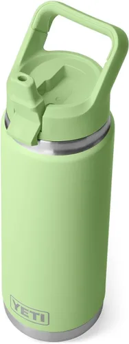 Vista 25 de YETI Rambler Botella de 26 onzas, aislada al vacío, de acero inoxidable, con tapa de popote a juego Rojo rescate