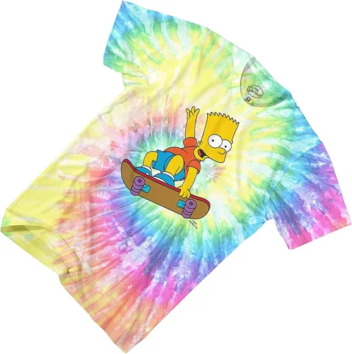 Vista 4 de The Simpsons Bart Simpson - Camisa clásica para hombre, Homer, Bart, Lisa, camiseta de teñido anudado