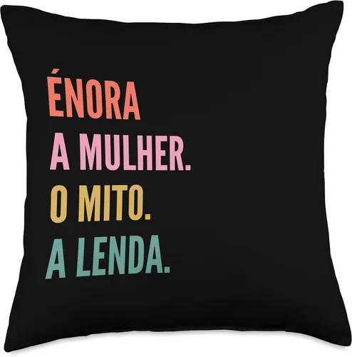Vista 4 de Funny Portuguese First Name Design - Énora Throw Pillow
