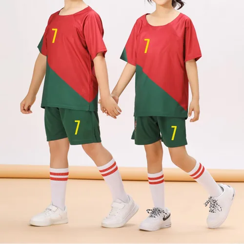 Vista 4 de Football Jersey No.7, Jersey 2022 Soccer Jersey, T-Shirt Boys Kids Youth Jersey Socks Soccer Shirt Kit Set