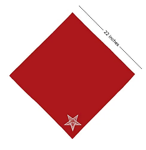 Vista 2 de Goat's Head Bandanna - Pentagram Goat Skull Demonic Baphomet Devil Evil demon dragon Leviathan Cross Gothic Metal Occult Punk Satan Satanic Skeleton