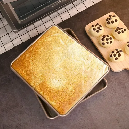 Vista 6 de WMKGG Bandeja de 11 Pulgadas para Freidora de Aire y Horno Tostador, Juego de 2 Bandejas Antiadherentes de Acero al Carbono para Hornear Galletas