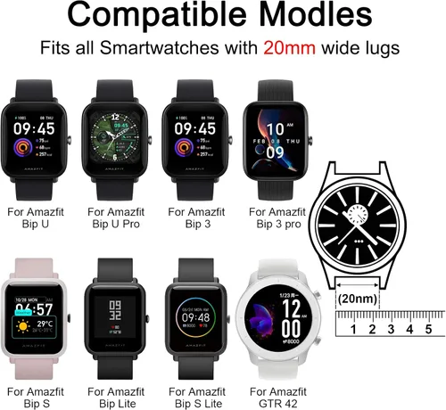 Vista 3 de Wanme Bandas de metal para Amazfit GTS 4 / GTS 4 Mini / GTS 3 / GTS 2 / GTS 2e / GTS 2 mini, correa de repuesto de acero inoxidable de liberación