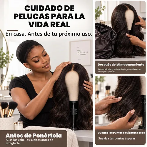 Vista 6 de EJW Spray de aceite para peluca para cabello sintético y humano, brillo