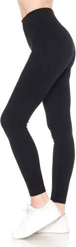 Vista 7 de Leggings Depot NCL27 pantalones capri para yoga de algodón premium suave Negro