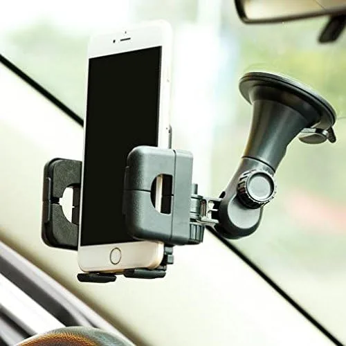Vista 2 de Soporte de coche compatible con Motorola Moto e6, soporte para parabrisas de salpicadero, soporte giratorio de succión para teléfono Moto E6