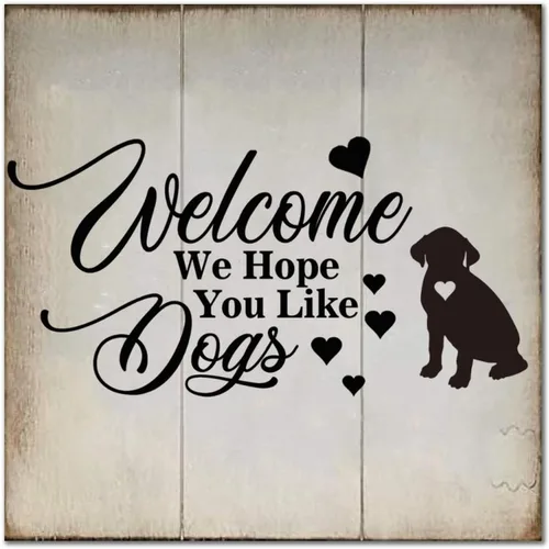 Vista 12 de Welcome We Hope You Like English Cocker Spaniel Dog Wood Sign Rustic Wall Plaque Dogs Lovers Wall Decor Hanging Plaque Sign for Home Kitchen Bar