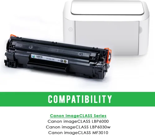Vista 3 de LINKYO Cartucho de tóner compatible de repuesto para Canon 125 3484B001AA (negro, 2 unidades)