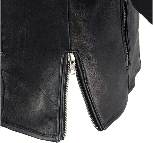 Vista 7 de Milwaukee Leather chamarra de piel con ventilación para motocicleta, para mujer