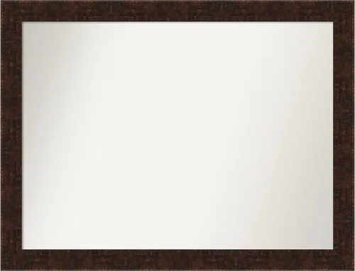 Vista 13 de Amanti Art Espejo de baño de bronce para sobre fregadero, 24 x 24 pulgadas, espejo de tocador cuadrado estrecho de bronce Manhattan, marco de madera