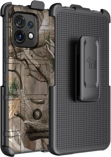 Vista 13 de Funda con clip para Motorola Edge Plus (2023), Nakedcellphone Special Ops Armor Funda protectora resistente y [trinquete giratorio] Funda de clip