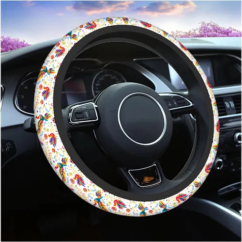 Vista 8 de Swono Funda para volante para hombres y mujeres, zanahorias de Pascua, naturaleza linda, universal, 15 pulgadas, antideslizante, sin olor