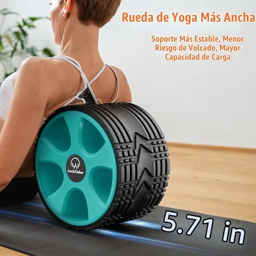 Vista 2 de Rodillo para la espalda, rueda para el alivio del dolor de espalda específico, rueda de yoga para masaje muscular, rodillo de espuma para terapia