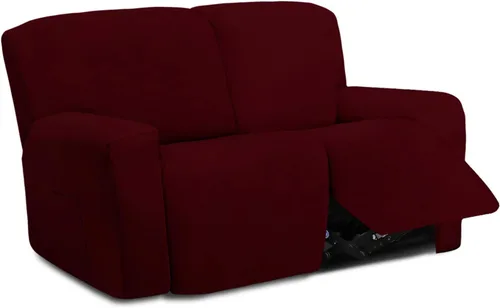 Vista 10 de Easy-Going - Funda elástica de microfibra para sofá reclinable seccional, suave vellón ajustable a tu sofá de 2 cuerpos, lavable, protector