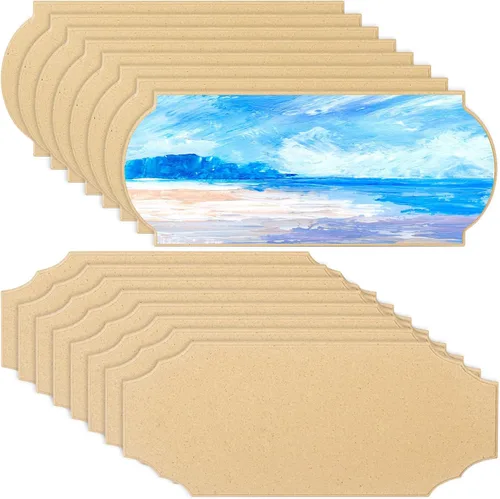 Vista 9 de Paquete de 16 placas de madera MDF sin terminar, 8 x 12 pulgadas, letreros de madera MDF biselada para manualidades, quema, pintura y grabado