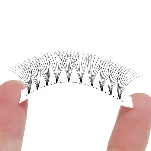 Vista 71 de QUEWEL Extensiones de Pestañas Prehechas en Ventilador, Extensiones de Pestañas Prehechas 3D de 0.07mm de Grosor, Rizado C, 8mm de Volumen