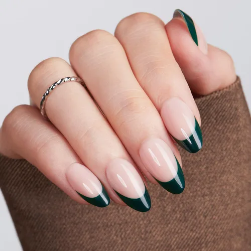 Vista 23 de Modelones Uñas postizas a presión color rosa almendra, uñas postizas cortas de primavera, kit de uñas reutilizables con pegamento de uñas, mini lima