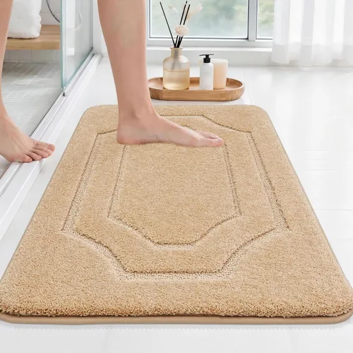 Vista 20 de BEQHAUSE Alfombra de Baño-Antideslizante-Tapete de Baño-Suave y Absorbente-Tapete de Ducha-Tapetes de Baño de Poliéster para Baño Lavables a Máquina