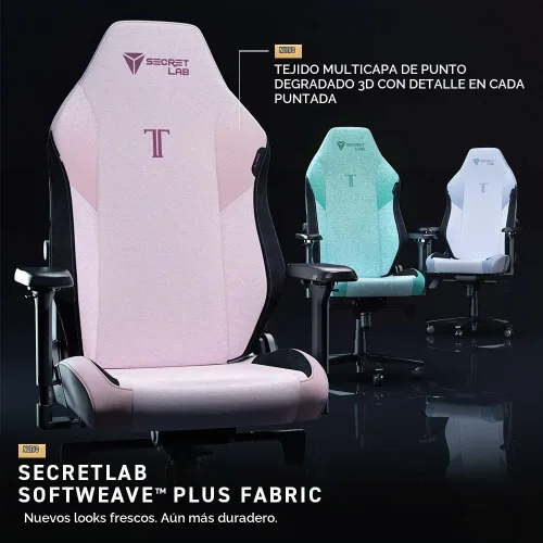 Vista 8 de Secretlab Titan Evo XL Arctic White - Silla para juegos, tela, color blanco, ergonómica Blanco ártico