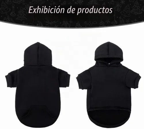 Vista 3 de KOOLTAIL Sudadera básica con capucha para perro, suave y cálida, con agujero para correa y con bolsillo, abrigo de invierno para perros, ropa