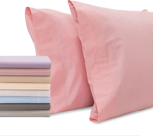 Vista 17 de Superity Linen Pillow Cases Queen Size - Open Enclosure - 2 Pack - 100% Soft and Comfortable Premium Cotton - Beige