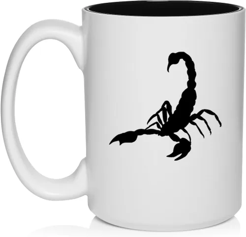 Vista 12 de Daylor Taza de café de cerámica Scorpion, regalo para ella, él, amigo, compañero de trabajo, esposa, esposo (11 onzas, azul)
