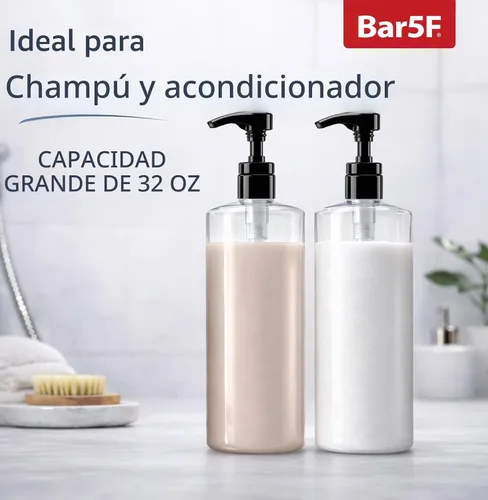 Vista 6 de Bar5F Dispensador de jabón corporal de 32 oz para ducha con bomba, grande