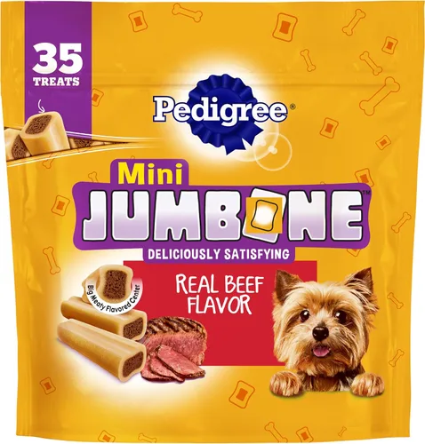 Vista 9 de Pedigree Mini Jumbone Golosinas para Perros Pequeños, Sabor a Carne de Res, 12 Golosinas (Paquete de 7)
