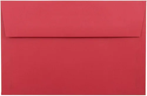 Vista 15 de JAM PAPER Sobres de invitación de colores A1 de 4 barras - 3 5/8 x 5 1/8 - Rojo reciclado - 100