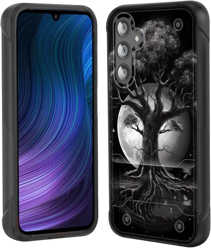 Vista 14 de Funda para Galaxy S24 Plus con soporte, doble capa híbrida de policarbonato duro y silicona suave, resistente a prueba de golpes, funda protectora