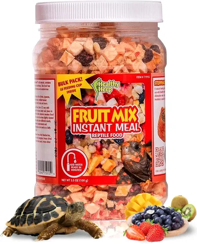 Vista 11 de Healthy Herp Fruit Mix - Comida instantánea para reptiles, accesorios de dragón barbudo y comida de dragón barbudo, mezcla nutritiva para dragones