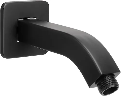 Vista 18 de Brazo de ducha HarJue con brida y cinta de teflón, brazo de extensión de tubo de ducha cuadrado montado en la pared de acero inoxidable 304
