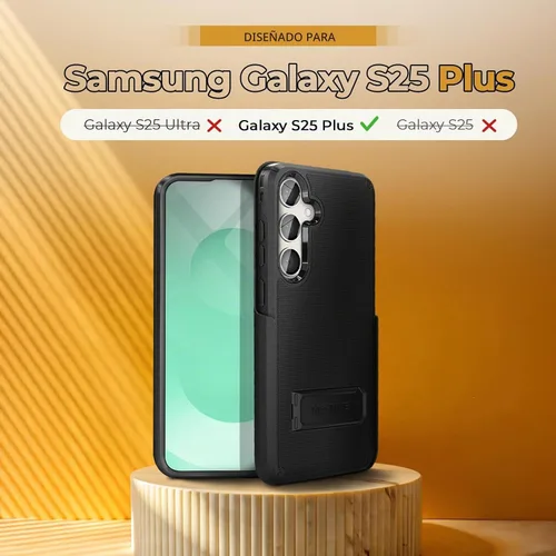 Vista 8 de MOTIVE - Funda para Samsung Galaxy S25 Plus con clip para cinturón y soporte, 6.7 pulgadas Case & Holster, MagSafe compatible, built-in Kickstand