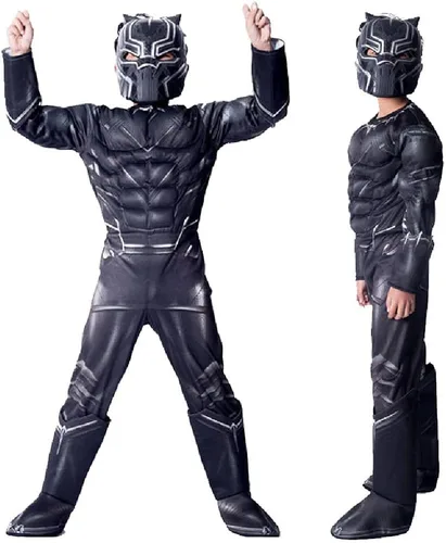 Vista 4 de Ropa de pantera negra para niños, disfraces de fiesta de Halloween